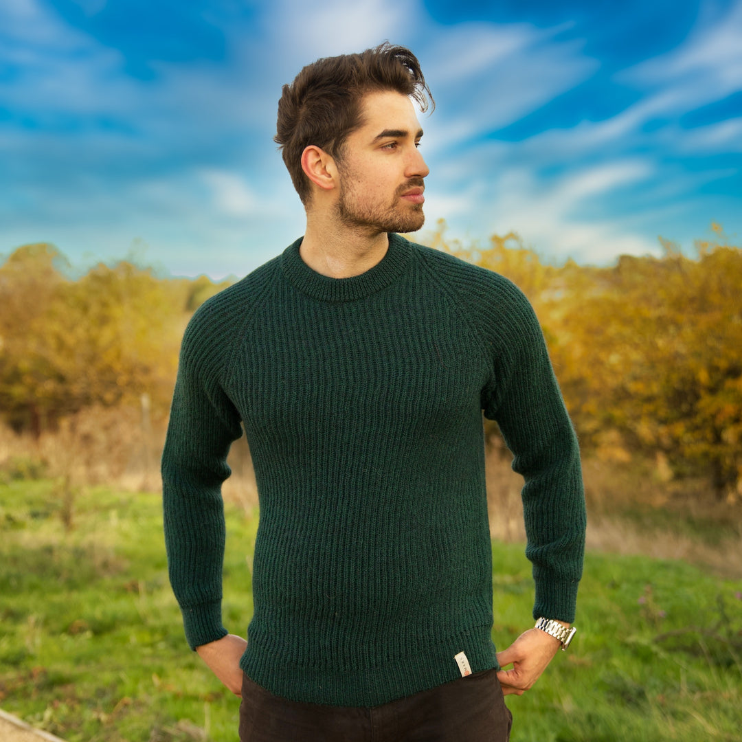 British Wool Seamless Hawking Pine – Mars Knitwear