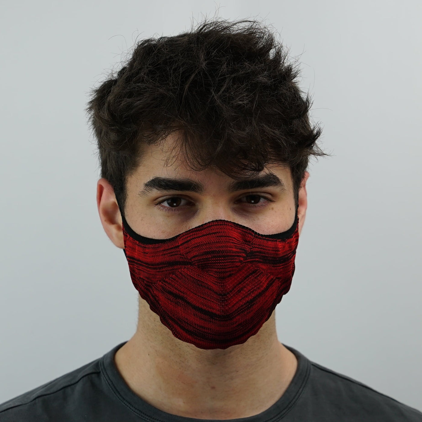 Prime Knit Face Mask - Crimson Black