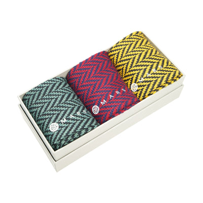 Herringbone Socks Gift Box 3-Pack