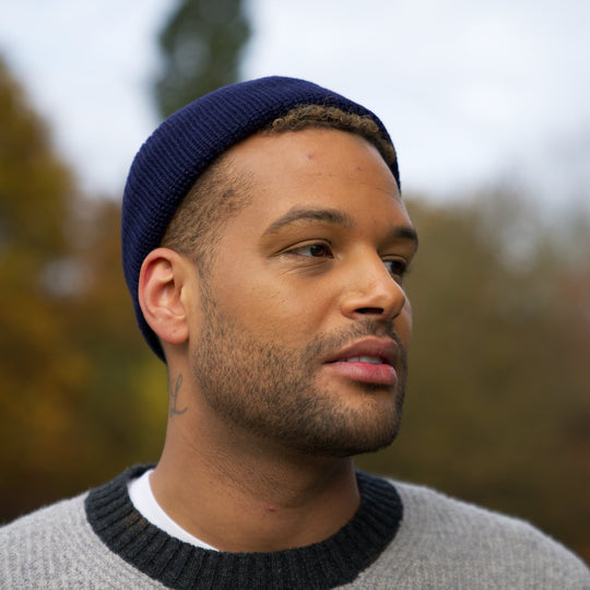 Merino Wool Signature Watch Cap - Navy – Mars Knitwear